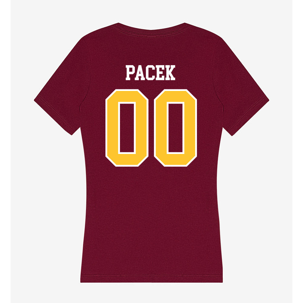 Central Michigan - NCAA Baseball : Zane Pacek - Women's V-Neck T-Shirt-1