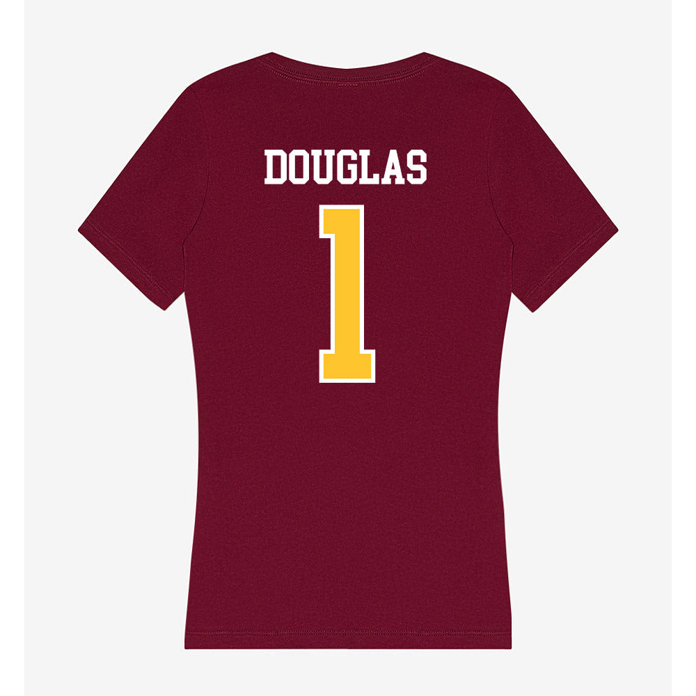 Central Michigan - NCAA Football : Jjajryn Douglas - Women's V-Neck T-Shirt-1