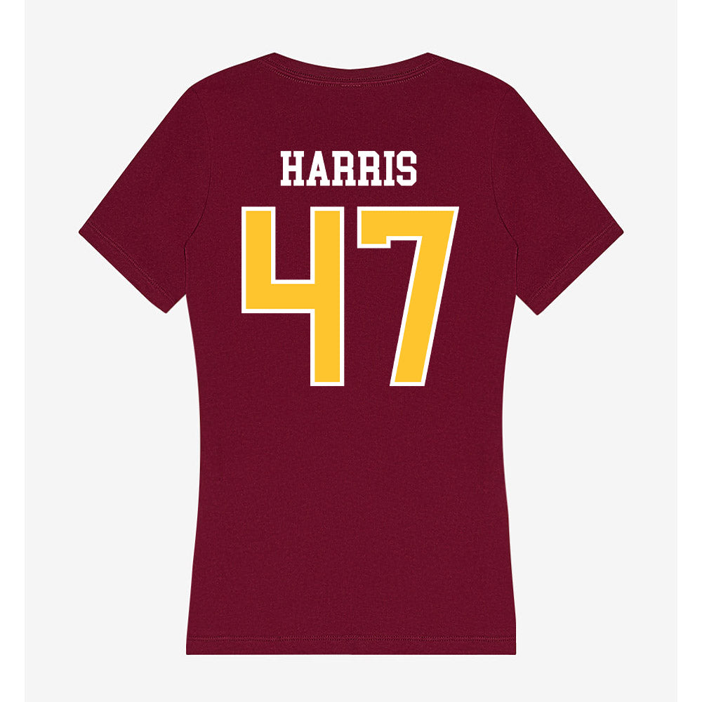 Central Michigan - NCAA Football : Jayel Harris - Women's V-Neck T-Shirt-1