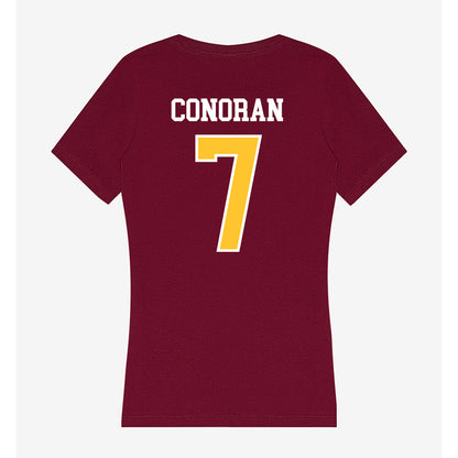 Central Michigan - NCAA Football : Edward Conoran - Women's V-Neck T-Shirt-1
