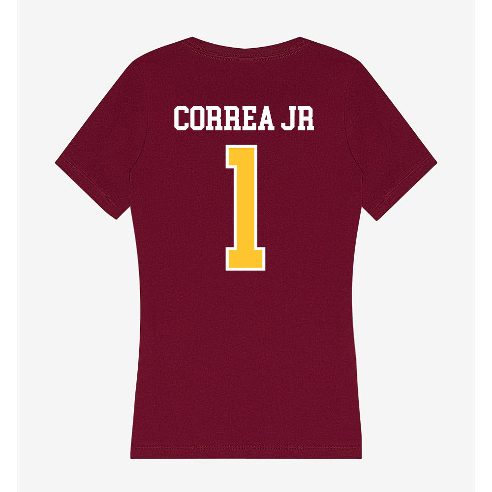 Central Michigan - NCAA Baseball : Miguel Correa Jr - Women's V-Neck T-Shirt-1