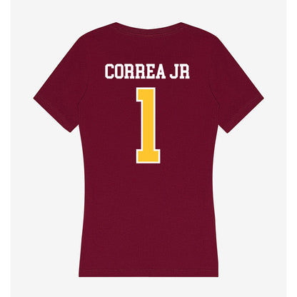 Central Michigan - NCAA Baseball : Miguel Correa Jr - Women's V-Neck T-Shirt-1