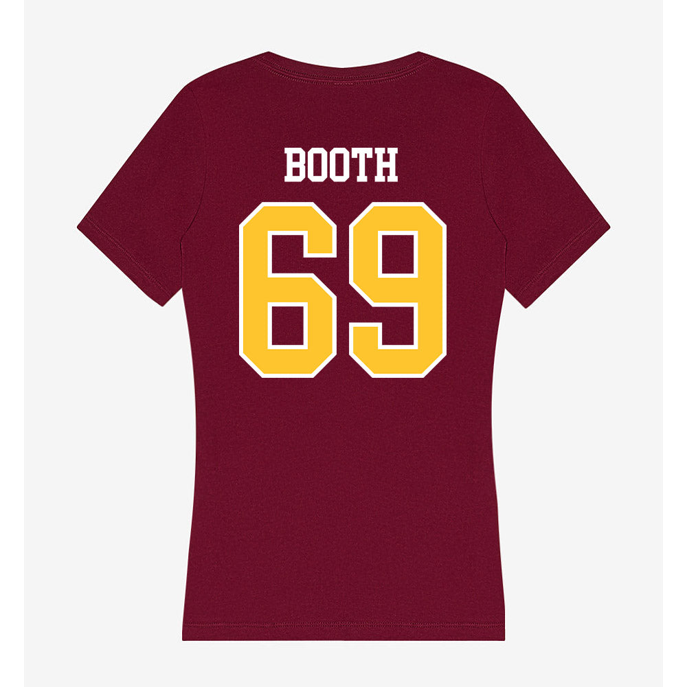 Central Michigan - NCAA Football : Jacob Booth - Women's V-Neck T-Shirt-1
