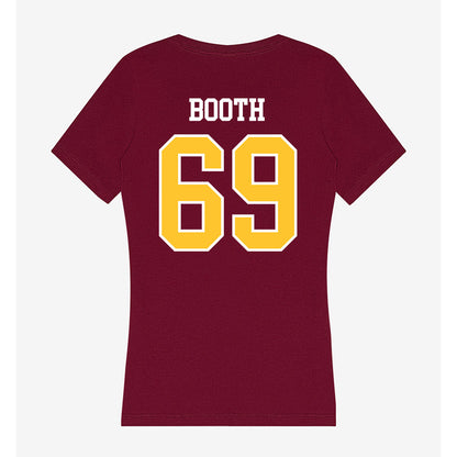 Central Michigan - NCAA Football : Jacob Booth - Women's V-Neck T-Shirt-1