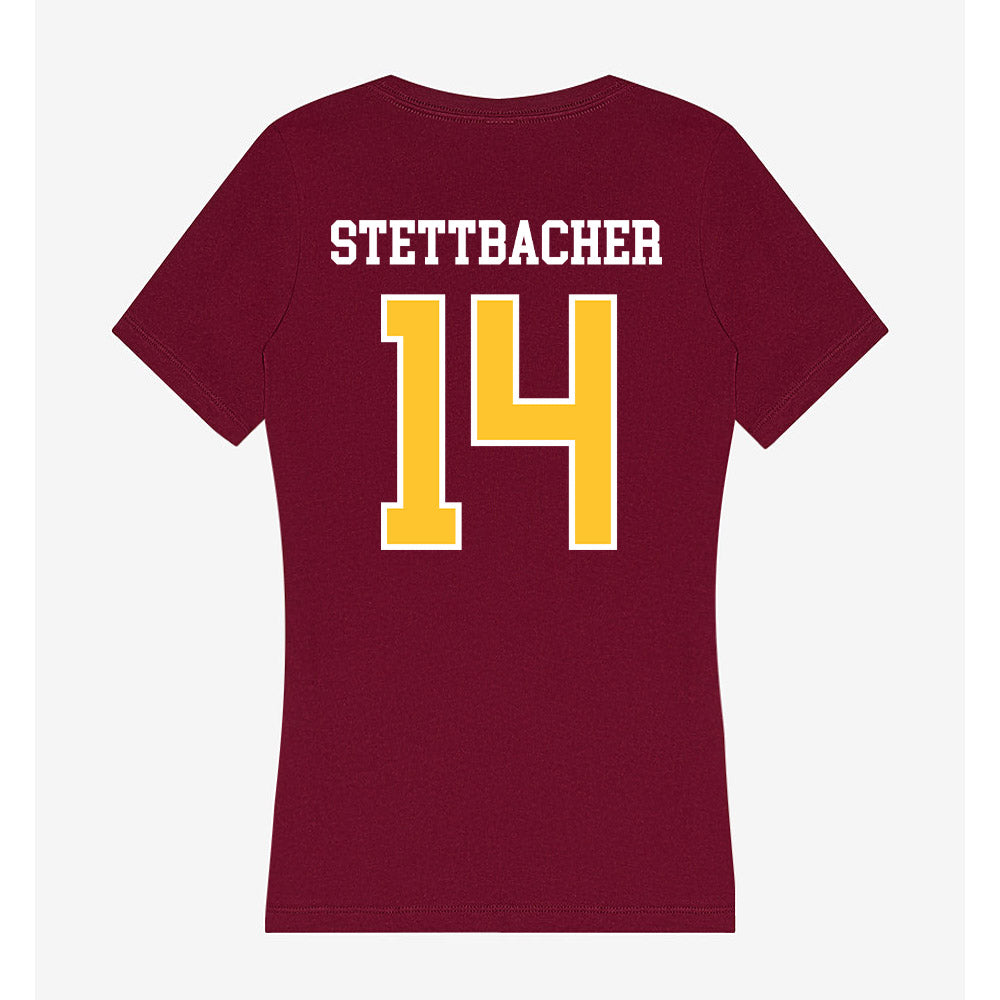 Central Michigan - NCAA Baseball : Drew Stettbacher - Women's V-Neck T-Shirt-1