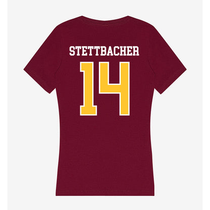 Central Michigan - NCAA Baseball : Drew Stettbacher - Women's V-Neck T-Shirt-1