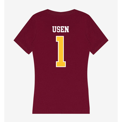 Central Michigan - NCAA Men's Basketball : Nsikan Usen - Women's V-Neck T-Shirt-1