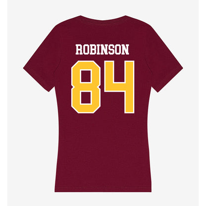 Central Michigan - NCAA Football : Dontae Robinson - Women's V-Neck T-Shirt-1
