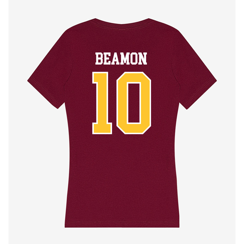 Central Michigan - NCAA Football : Marcus Beamon - Women's V-Neck T-Shirt-1