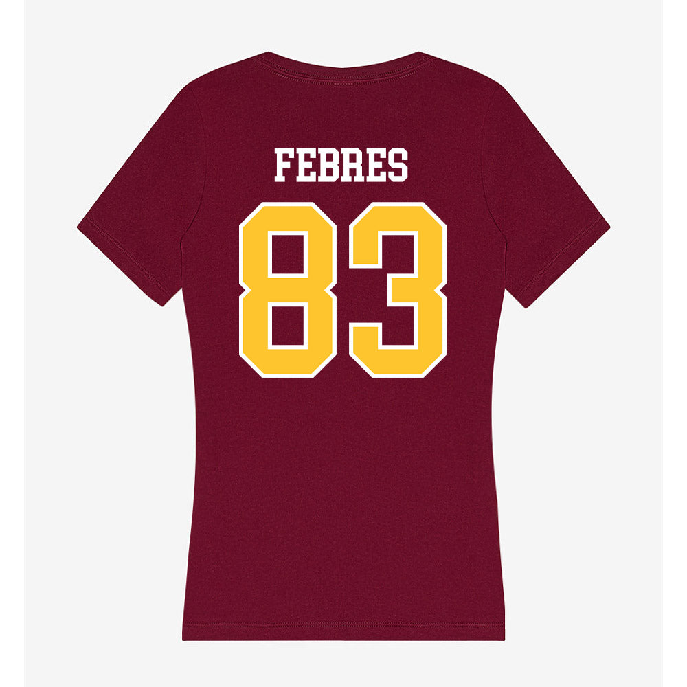 Central Michigan - NCAA Football : Dashon Febres - Women's V-Neck T-Shirt-1