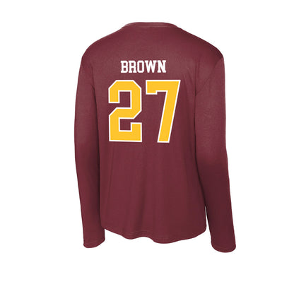 Central Michigan - NCAA Baseball : Jake Brown - Activewear Long Sleeve T-Shirt-1