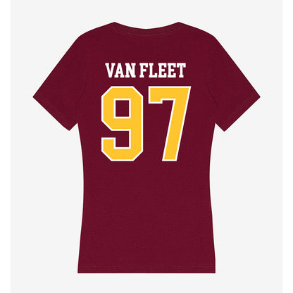 Central Michigan - NCAA Football : Maxwell Van Fleet - Women's V-Neck T-Shirt-1