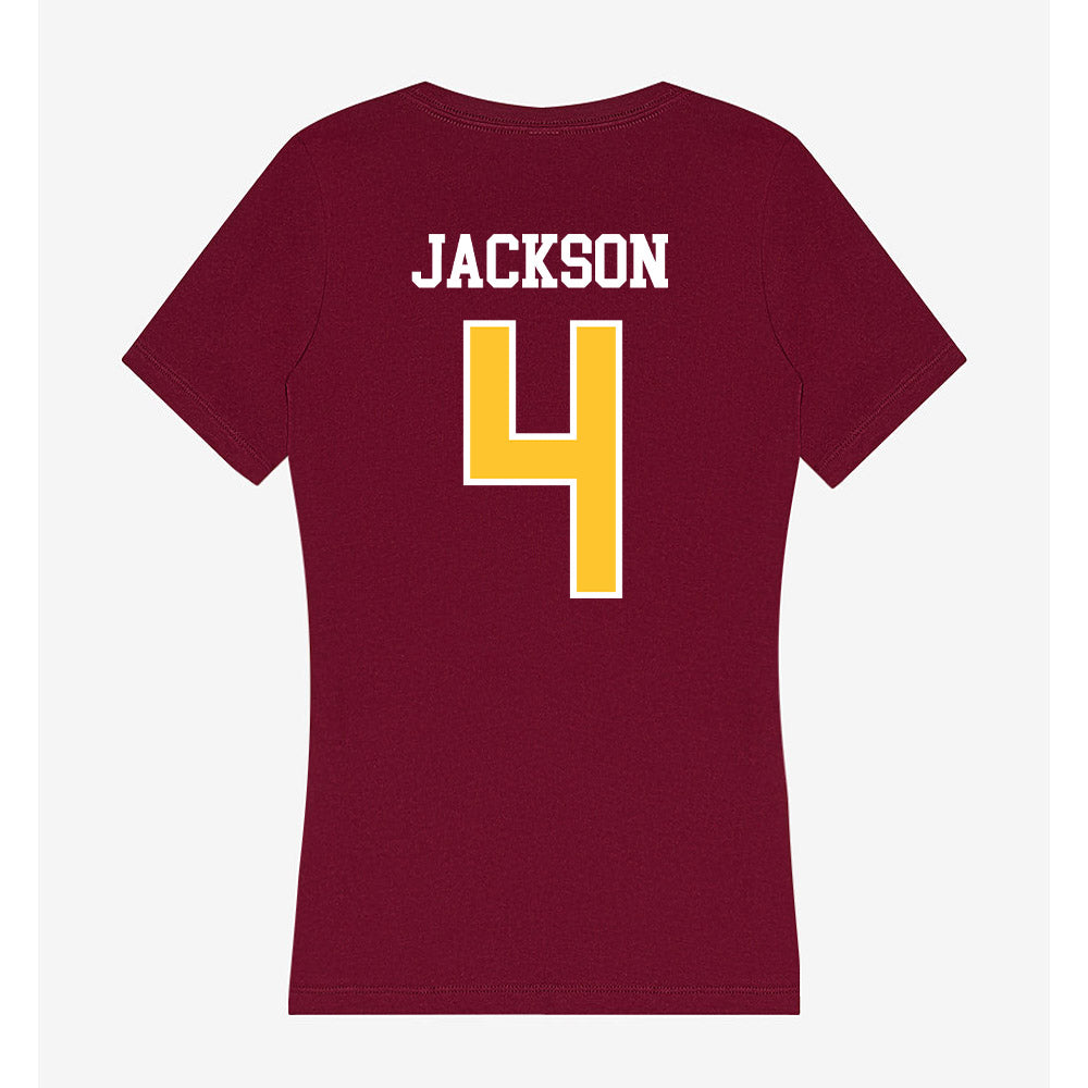 Central Michigan - NCAA Football : Jaion Jackson - Women's V-Neck T-Shirt-1