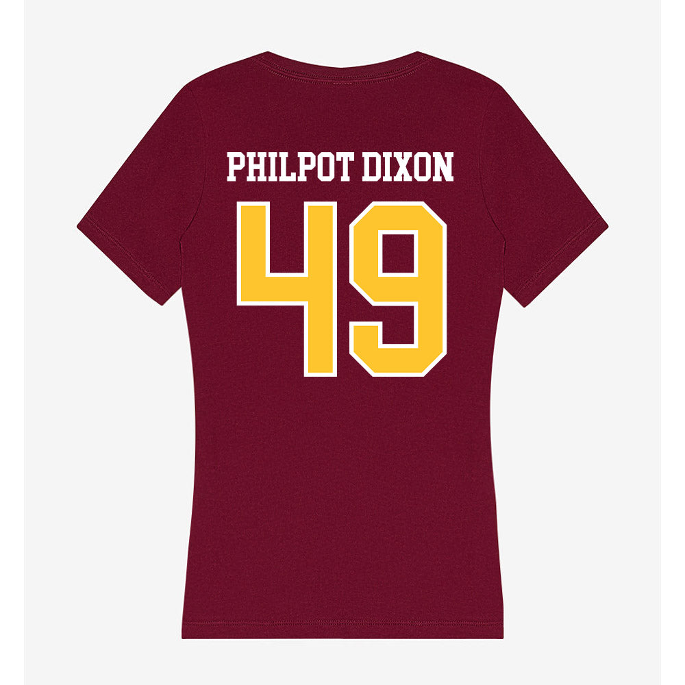 Central Michigan - NCAA Football : Jason Philpot Dixon - Women's V-Neck T-Shirt-1