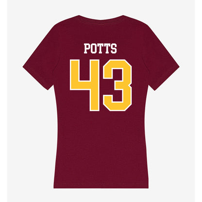 Central Michigan - NCAA Baseball : Tyson Potts - Women's V-Neck T-Shirt-1