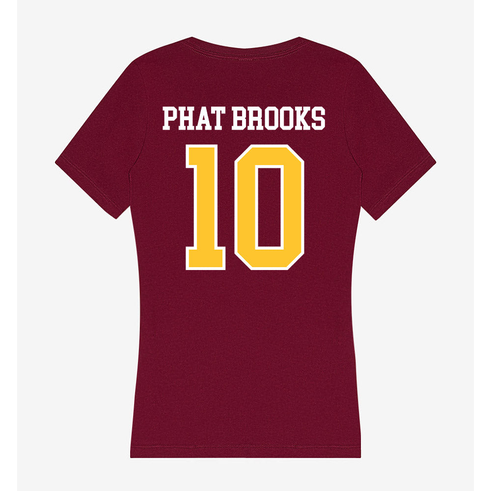 Central Michigan - NCAA Men's Basketball : Phat Phat Brooks - Women's V-Neck T-Shirt-1
