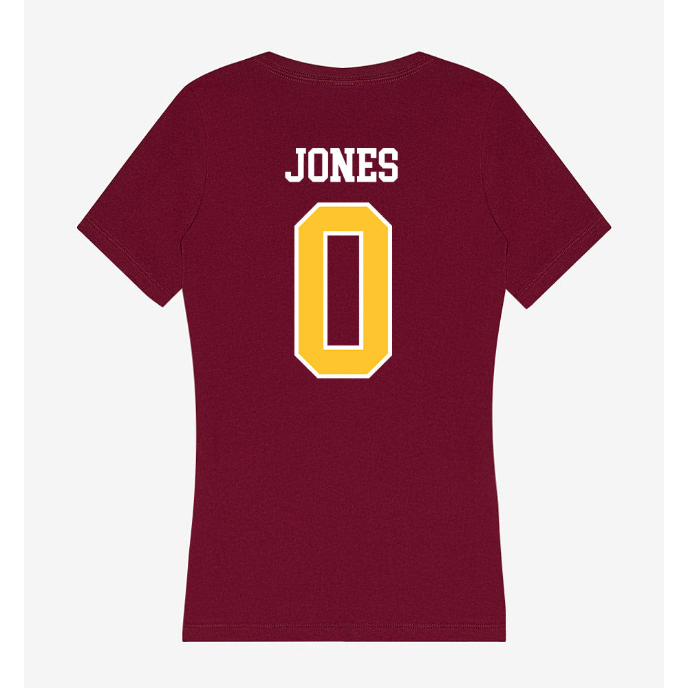 Central Michigan - NCAA Football : Kendall Jones - Women's V-Neck T-Shirt-1