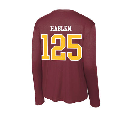 Central Michigan - NCAA Wrestling : Cristian Haslem - Activewear Long Sleeve T-Shirt-1