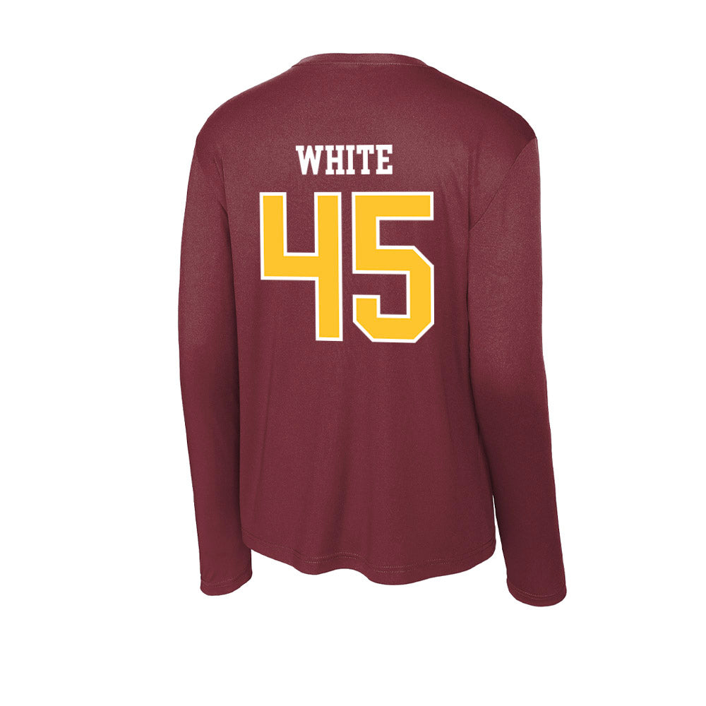 Central Michigan - NCAA Football : Xavier White - Activewear Long Sleeve T-Shirt-1