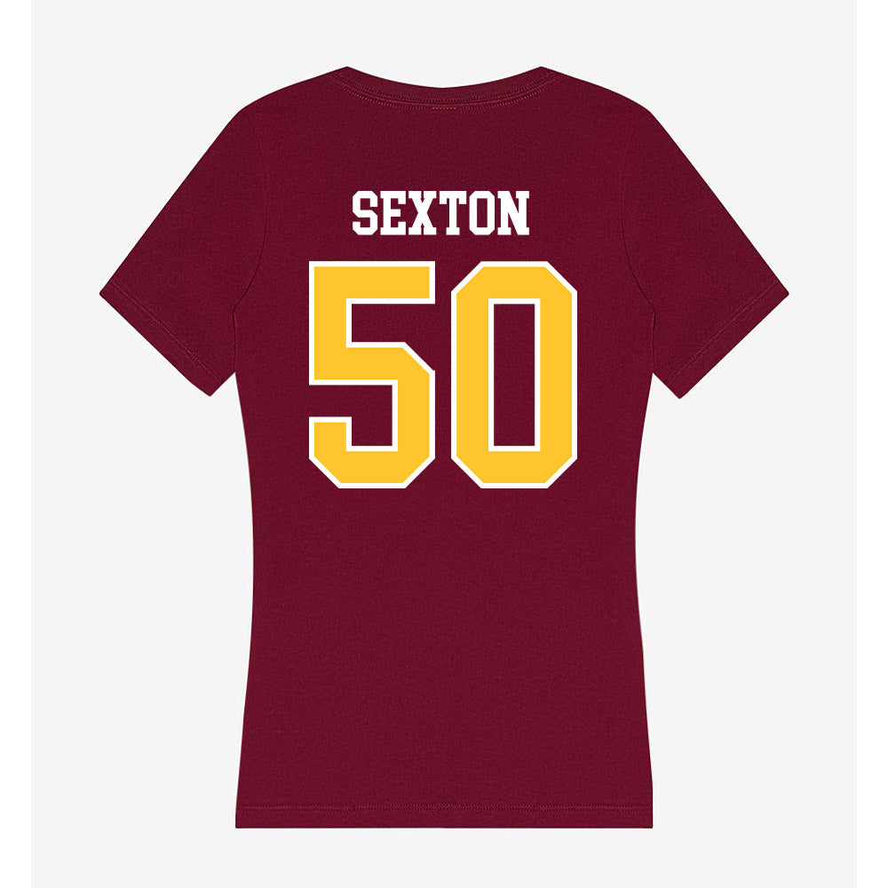 Central Michigan - NCAA Football : Matt Sexton - Women's V-Neck T-Shirt-1