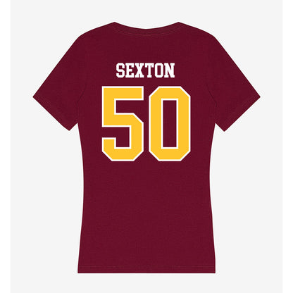 Central Michigan - NCAA Football : Matt Sexton - Women's V-Neck T-Shirt-1