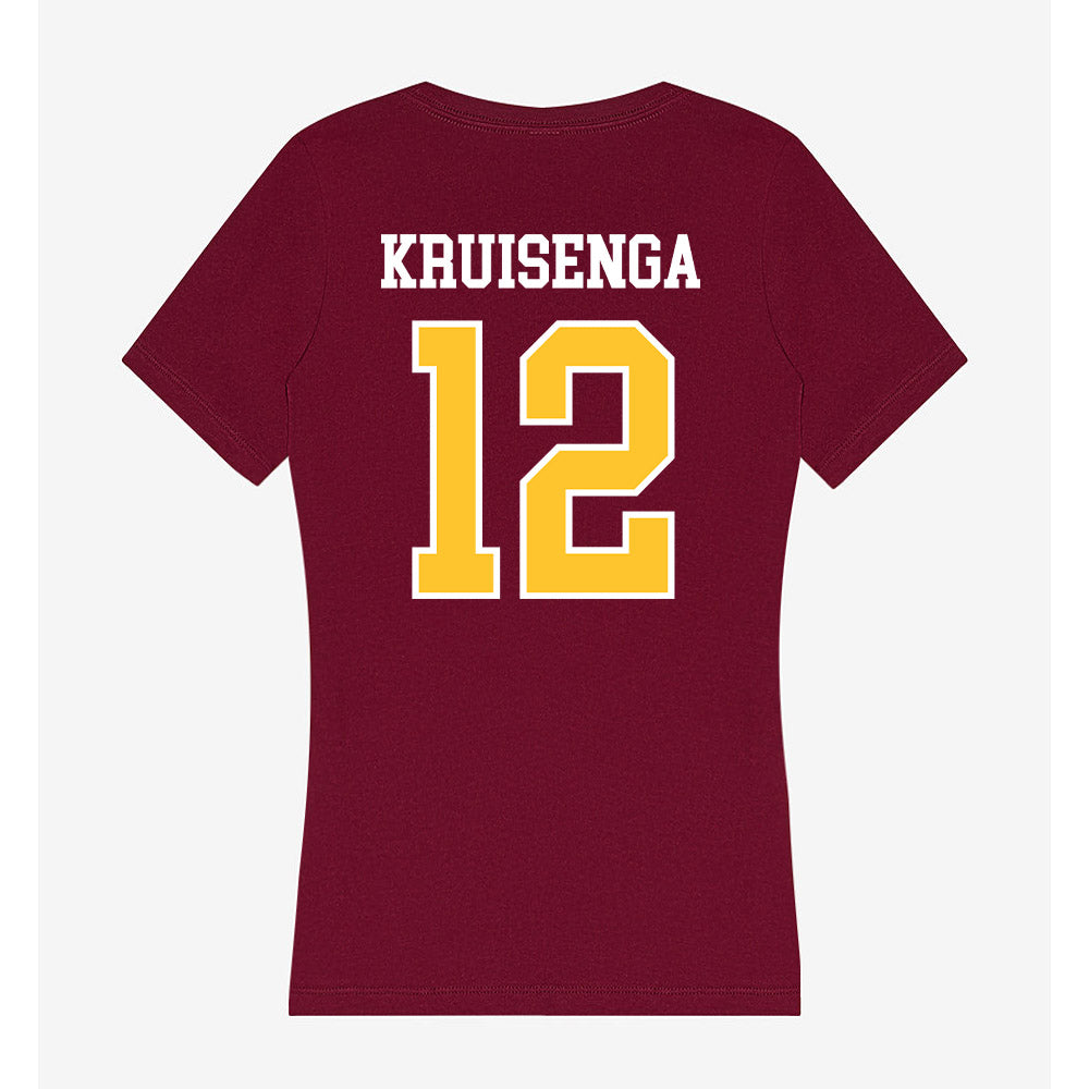 Central Michigan - NCAA Football : Camden Kruisenga - Women's V-Neck T-Shirt-1