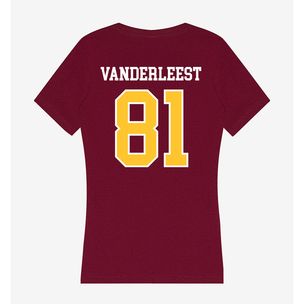 Central Michigan - NCAA Football : Tayte Vanderleest - Women's V-Neck T-Shirt-1