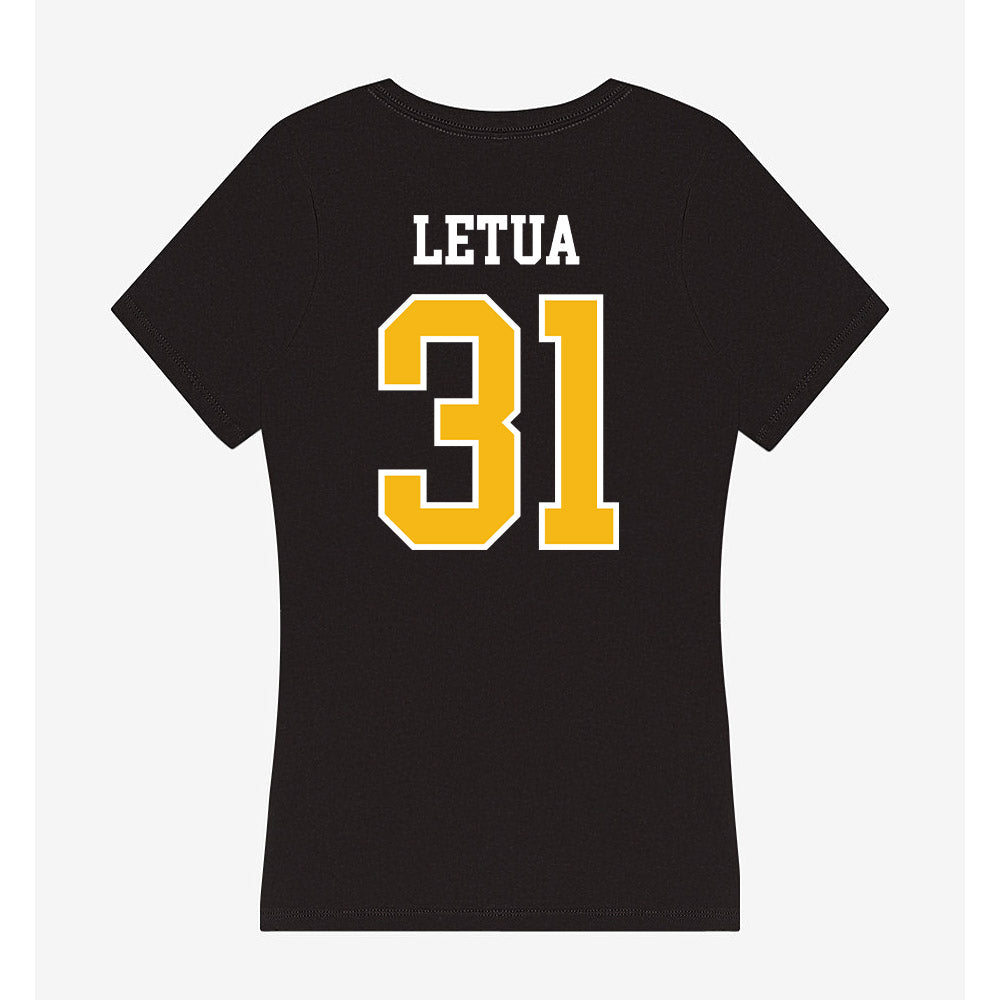 Northern Arizona - NCAA Football : Jaiden Letua - Women's V-Neck T-Shirt-1