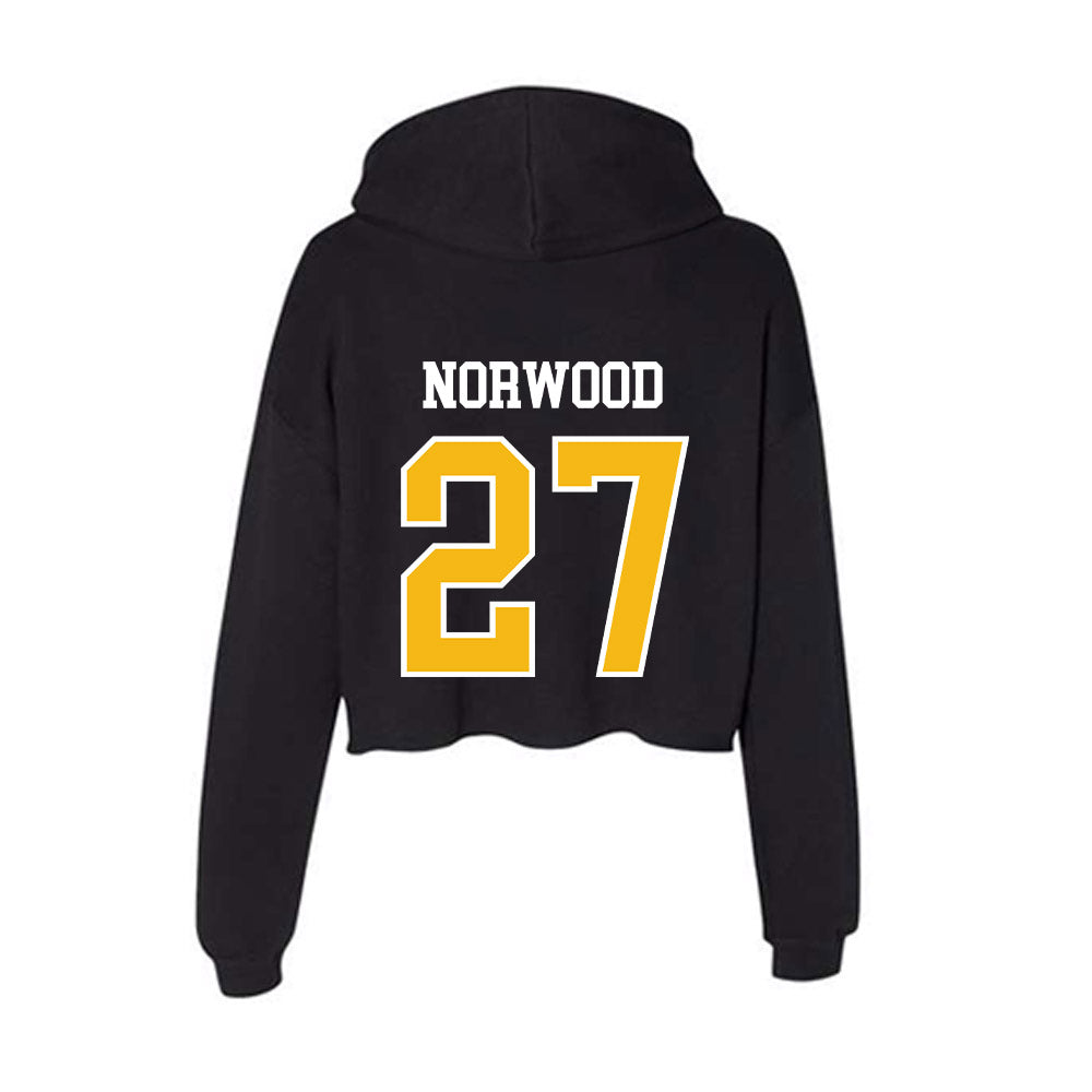 Northern Arizona - NCAA Football : Nehemiah Norwood - Women's Crop Fleece Hooded Sweatshirt-1