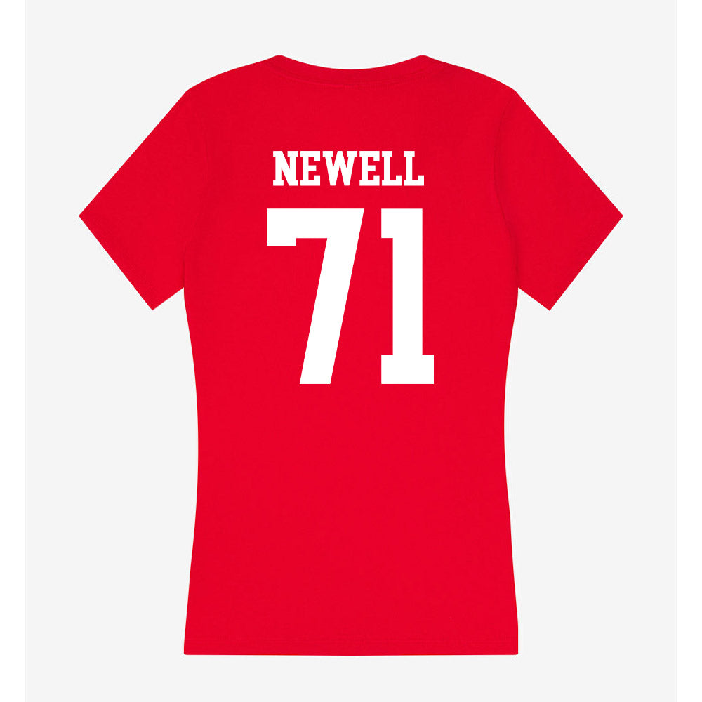 New Mexico - NCAA Football : Danzel Newell - Women's V-Neck T-Shirt-1
