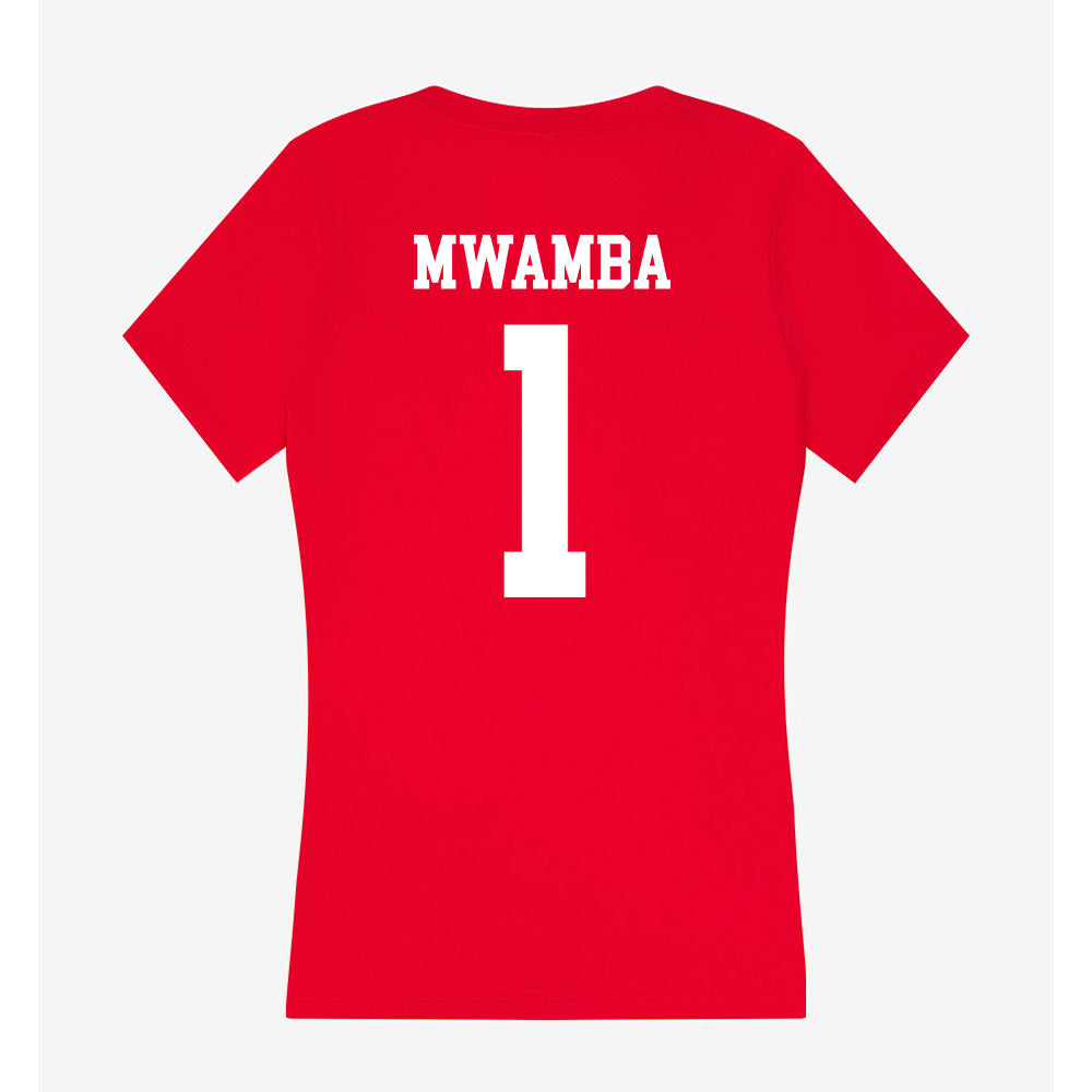 New Mexico - NCAA Women's Basketball : Lydie Mwamba - Women's V-Neck T-Shirt-1