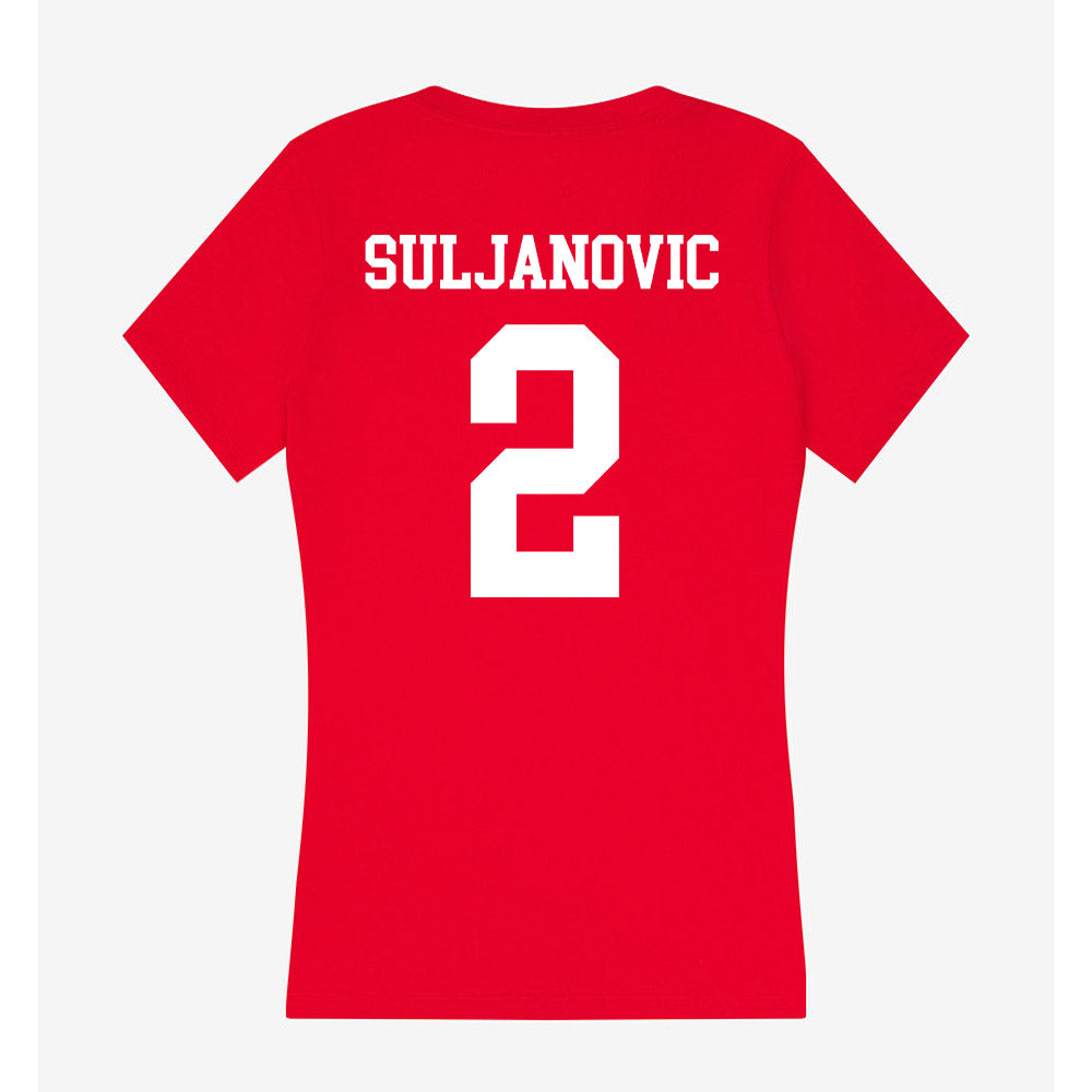 New Mexico - NCAA Men's Basketball : Imran Suljanovic - Women's V-Neck T-Shirt-1