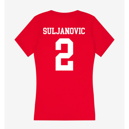 New Mexico - NCAA Men's Basketball : Imran Suljanovic - Women's V-Neck T-Shirt-1