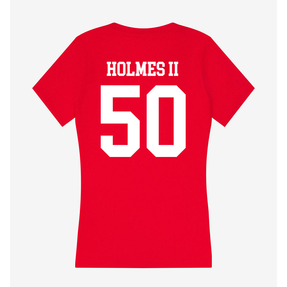 New Mexico - NCAA Football : Ricklan Holmes II - Women's V-Neck T-Shirt-1