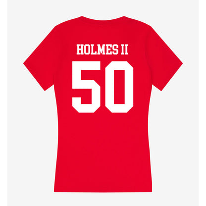 New Mexico - NCAA Football : Ricklan Holmes II - Women's V-Neck T-Shirt-1
