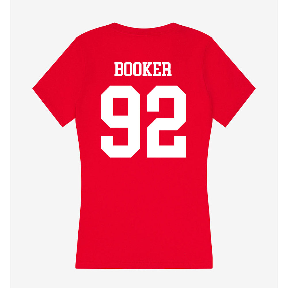 New Mexico - NCAA Football : Brian Booker - Women's V-Neck T-Shirt-1