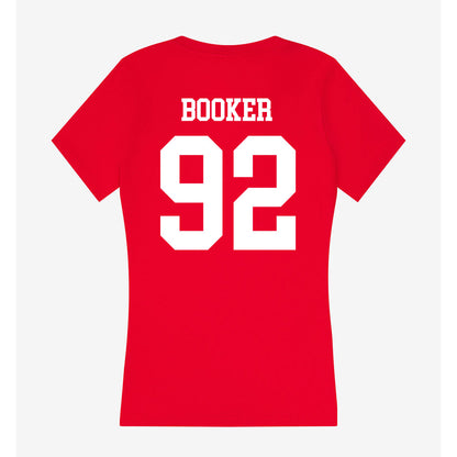 New Mexico - NCAA Football : Brian Booker - Women's V-Neck T-Shirt-1