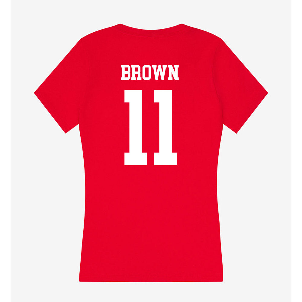 New Mexico - NCAA Women's Soccer : Kennedy Brown - Women's V-Neck T-Shirt-1