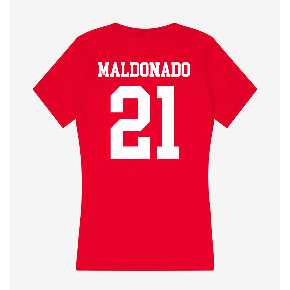 New Mexico - NCAA Football : Jacob Maldonado - Women's V-Neck T-Shirt-1