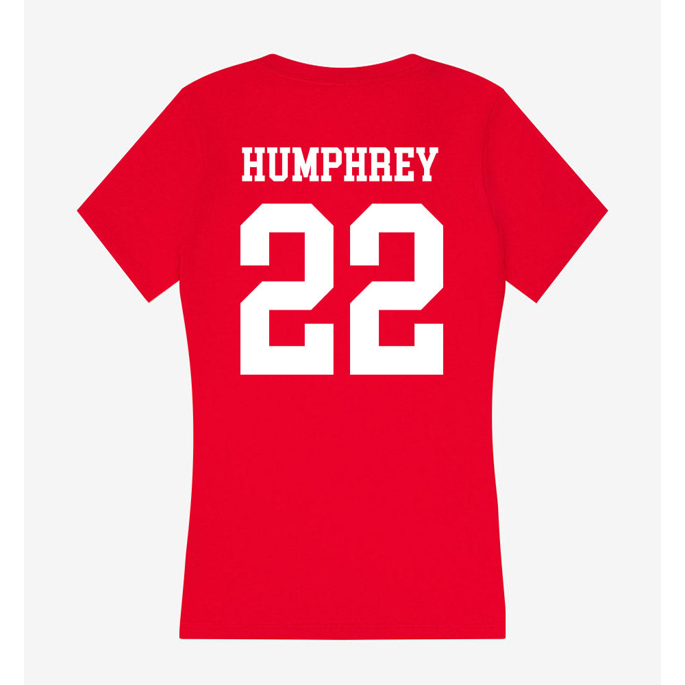 New Mexico - NCAA Football : Scottre Humphrey - Women's V-Neck T-Shirt-1