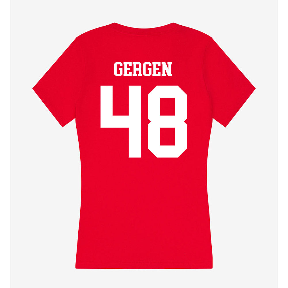 New Mexico - NCAA Baseball : Jacob Gergen - Women's V-Neck T-Shirt-1