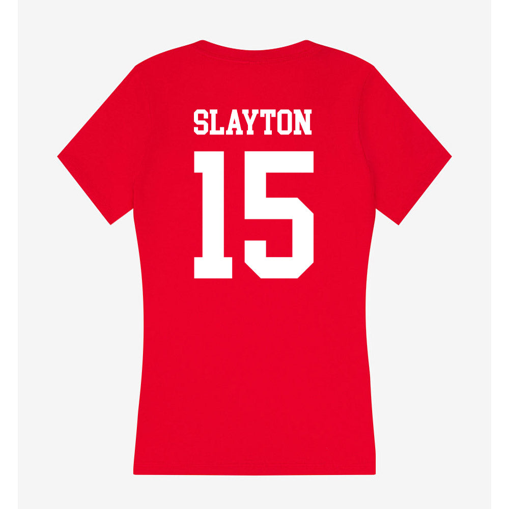 New Mexico - NCAA Football : Xavier Slayton - Women's V-Neck T-Shirt-1
