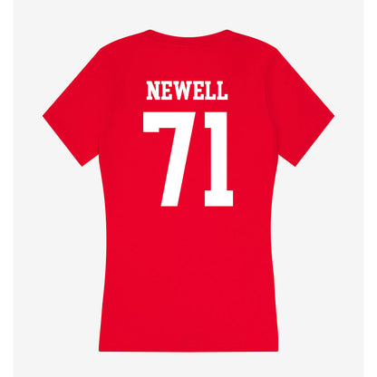 New Mexico - NCAA Football : Danzel Newell - Women's V-Neck T-Shirt-1