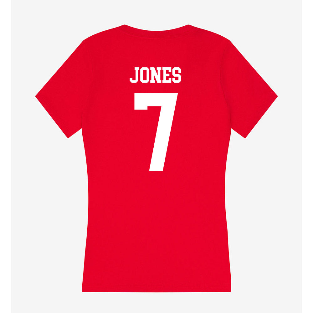 New Mexico - NCAA Men's Basketball : Sir Marius Jones - Women's V-Neck T-Shirt-1