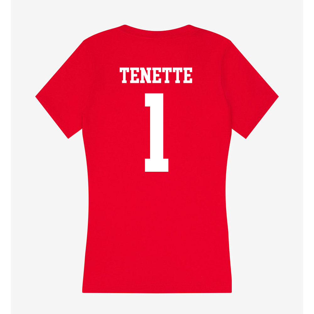 New Mexico - NCAA Men's Basketball : Uriah Tenette - Women's V-Neck T-Shirt-1