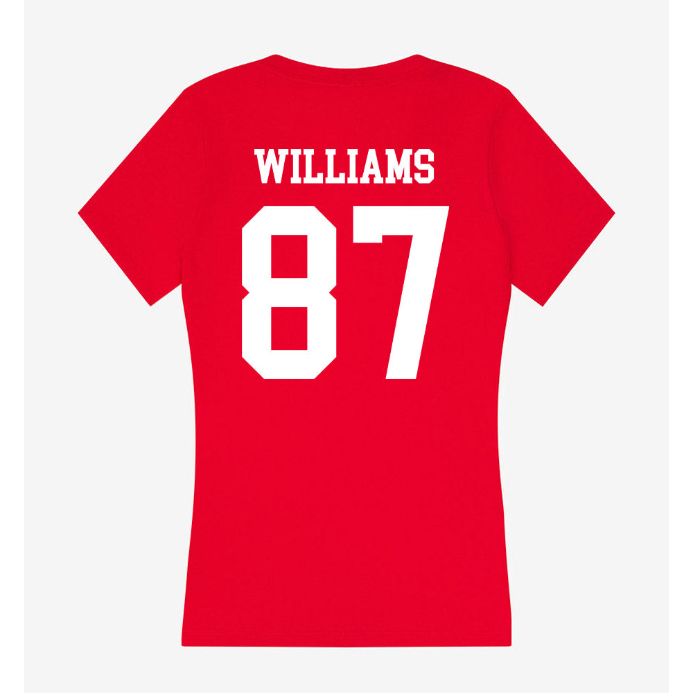 New Mexico - NCAA Football : Abraham Williams - Women's V-Neck T-Shirt-1