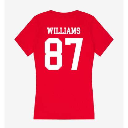 New Mexico - NCAA Football : Abraham Williams - Women's V-Neck T-Shirt-1