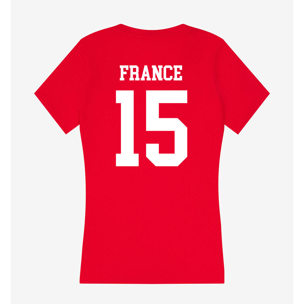 New Mexico - NCAA Women's Volleyball : Addison France - Women's V-Neck T-Shirt-1