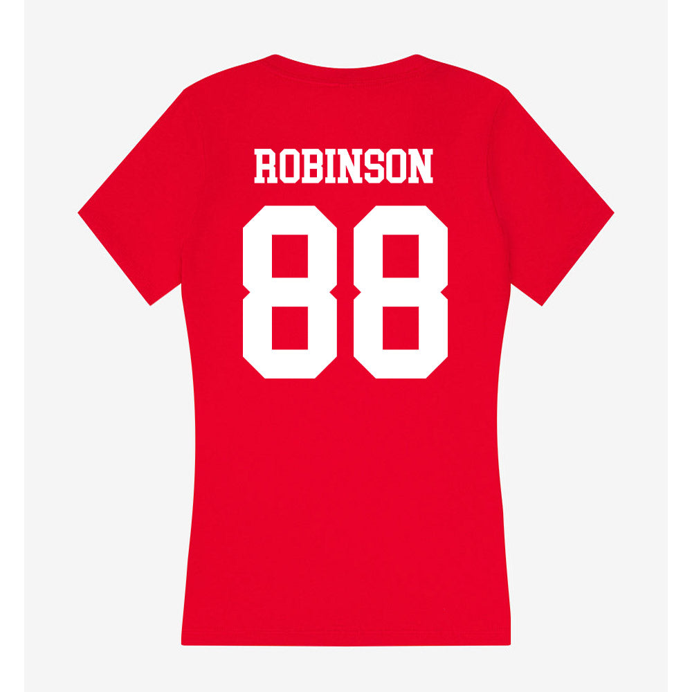 New Mexico - NCAA Football : Ajahvea Robinson - Women's V-Neck T-Shirt-1