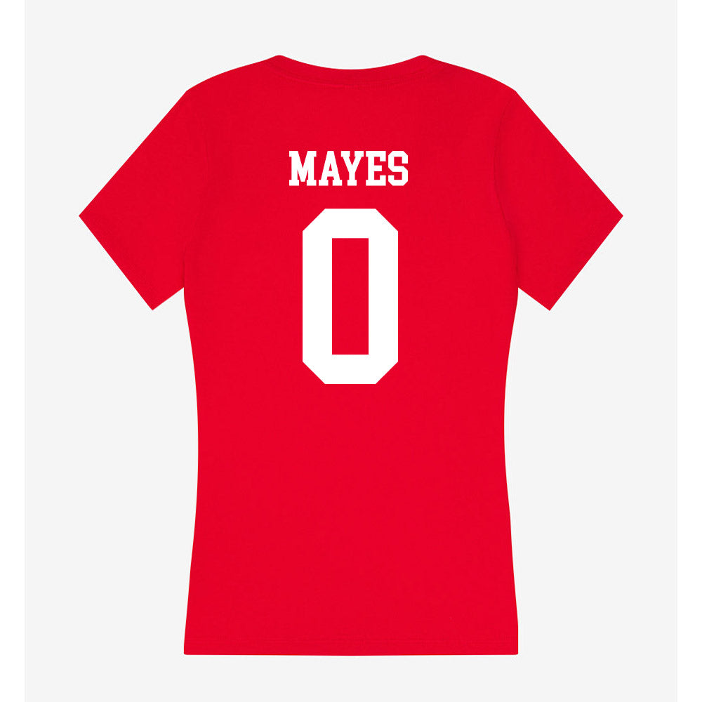 New Mexico - NCAA Men's Basketball : Hudson Mayes - Women's V-Neck T-Shirt-1